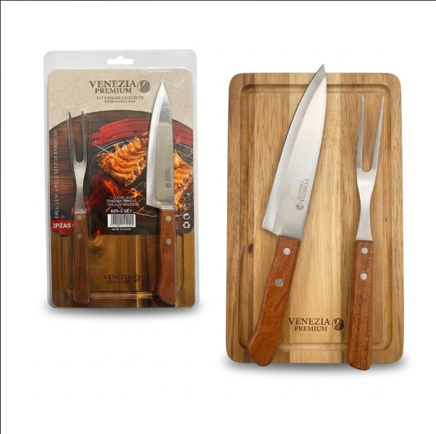 Set de 3 Piezas Parrillada Premium Venezia