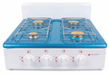 Cocina 4 Quemadores a Gas Cubierta Acero/Inox Venezia