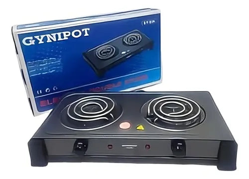 Cocina Eléctrica Reforzada 2 Hornillas con Bandeja Gynipot