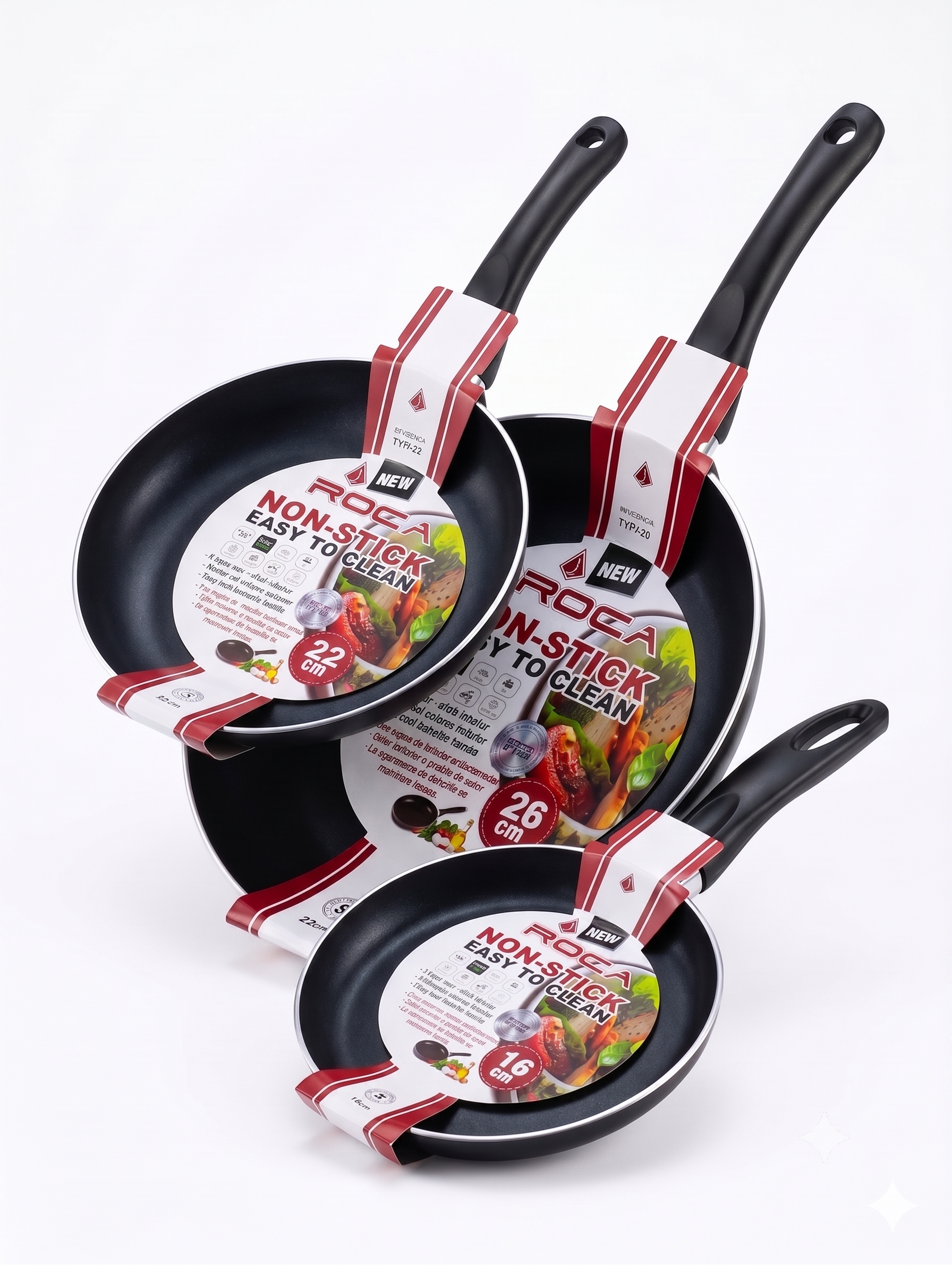 Set de Sartenes (16cm, 22cm y 26cm)