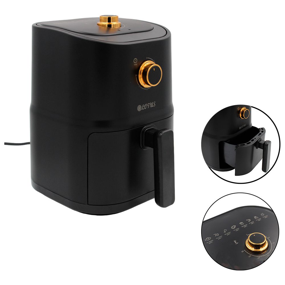 Freidora de Aire 2.3 Litros Negra Lotus