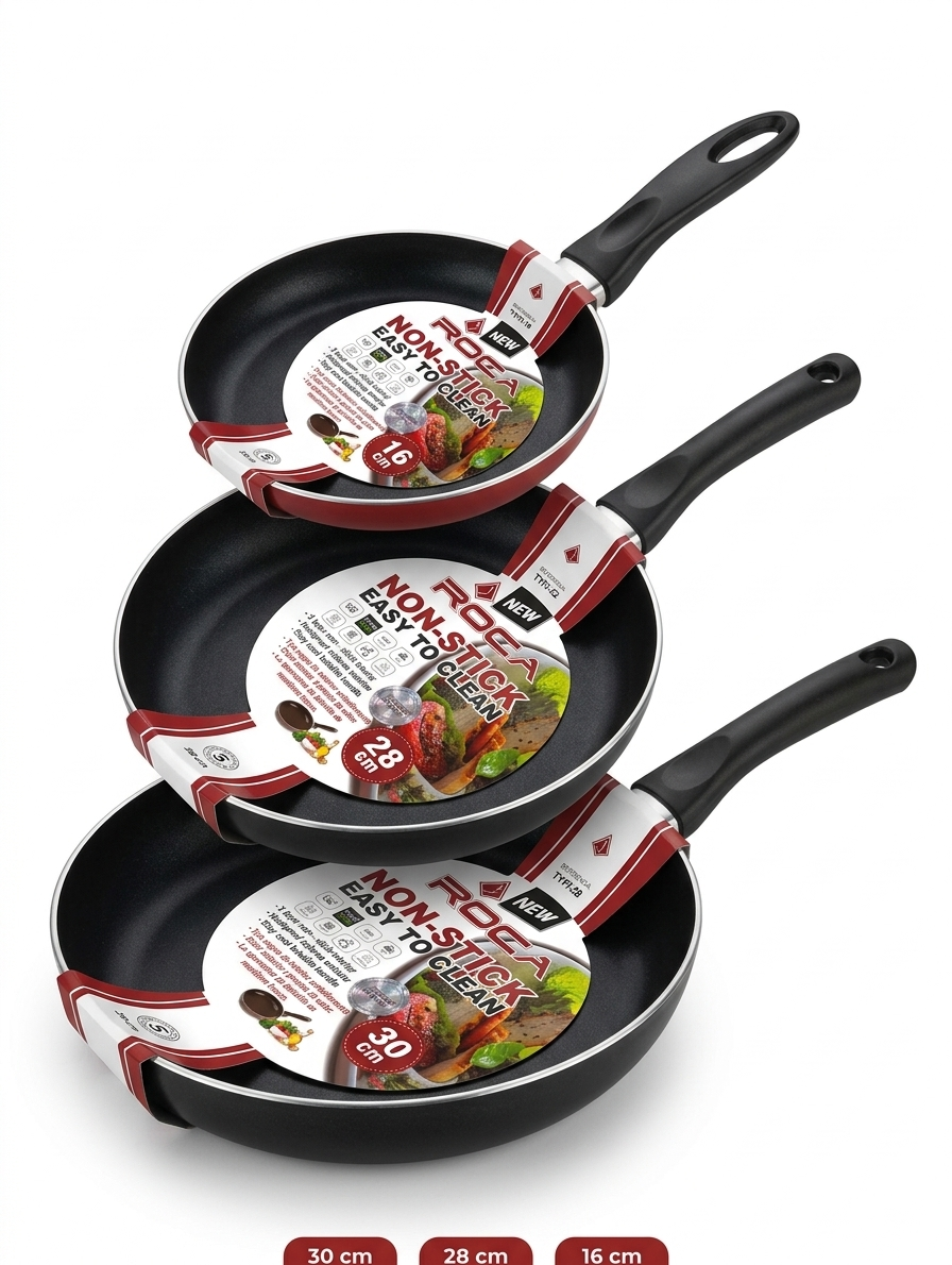 Set de Sartenes ROCA (16cm, 28cm y 30cm)