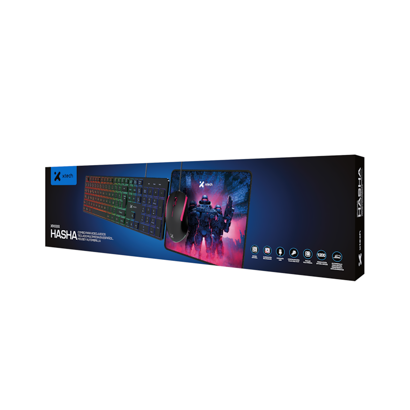 Combo Hasha Teclado Mouse y Mousepad